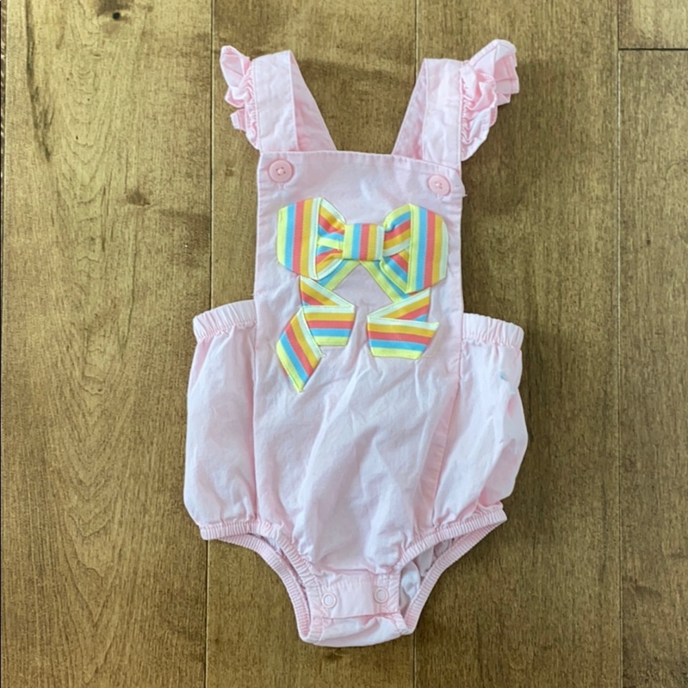 First Impressions 0-3 month romper pink